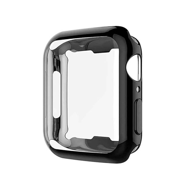 Full Body TPU Protective Bumper Case for 38mm Apple Watch- Black