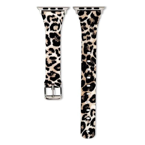 Slim Style Silicone Strap for 38/40/41mm Apple Watch- Leopard- S/M