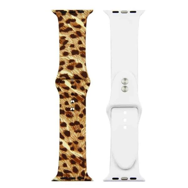 38/40/41mm Apple Watch  Silicone Strap - Cheetah Print (M-L)