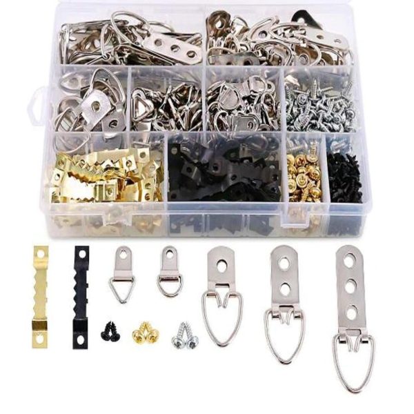 Heavy Duty Assorted Picture Hangers Frame Kit with Screws