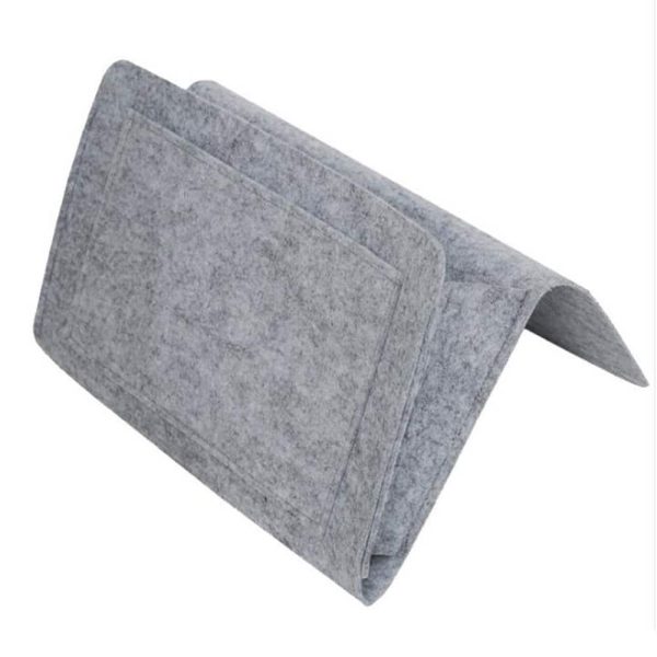 5 Pocket Phone/ Tablet/ Remote Felt Bedside Storage Organizer
