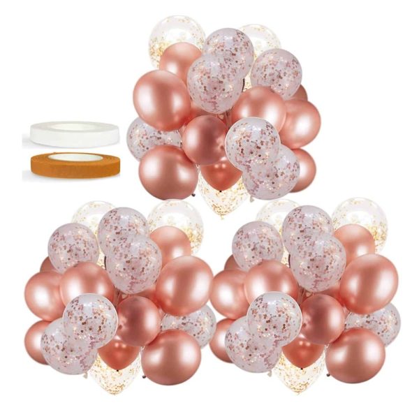 Rose Gold Birthday Bridal Baby Shower Party Balloons (x60)