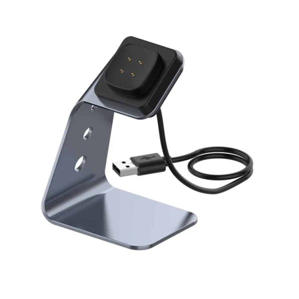 KD Fitbit Versa 3/Sense Alloy Magnetic Charger Dock Stand - Grey