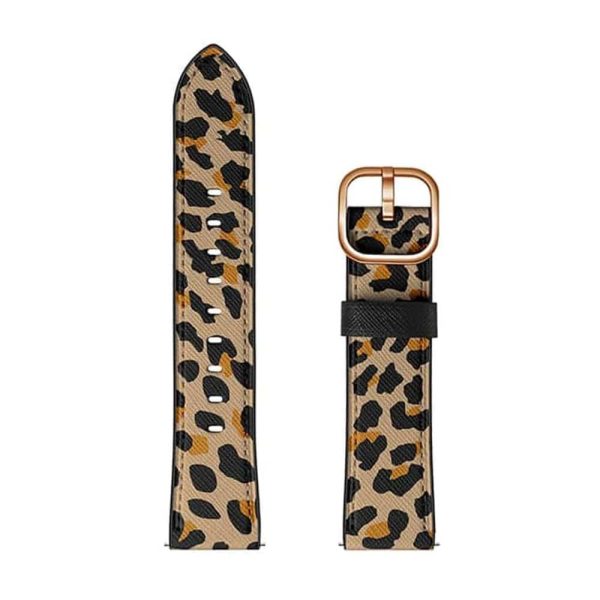 22mm Universal Watch Vegan Leather Strap- Leopard