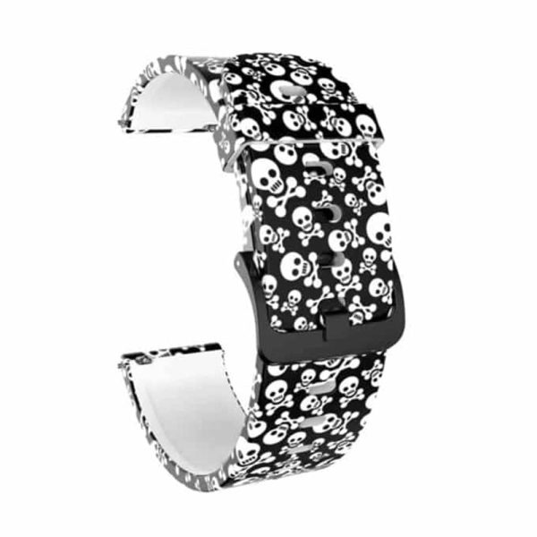 20mm Universal Silicone Strap for Samsung/Huawei/Garmin- Skull