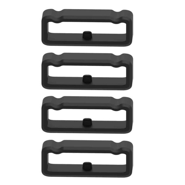 Universal Watch Silicone Strap Band Saver (x4)- 28mm- Black