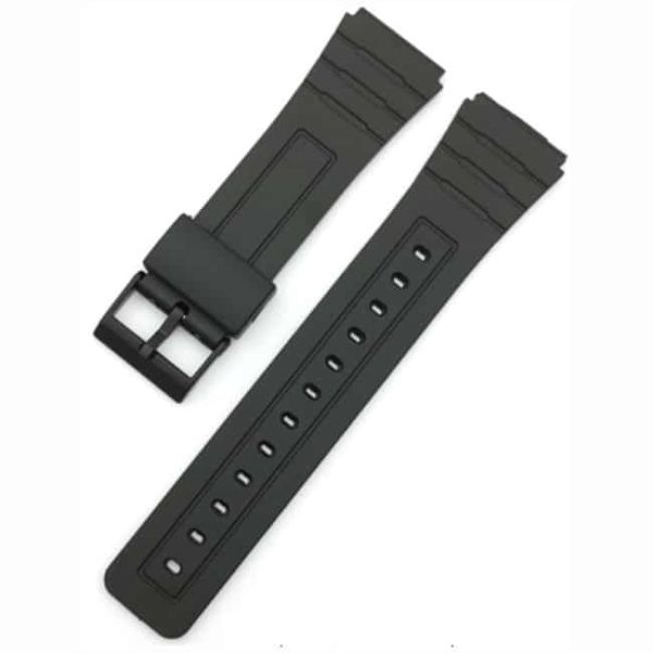 14mm Universal Watch Silicone Strap Replacement Band- Black