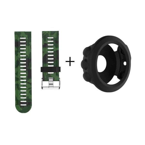 Silicone Strap and Protector Case for Garmin Fenix 5X - Combo