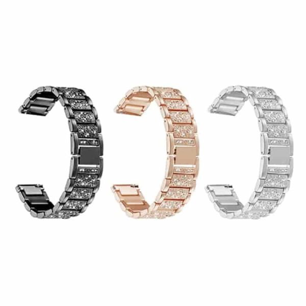 Sparkling S/Steel Strap Combo for 26mm Garmin Fenix 6X (S-M-L)