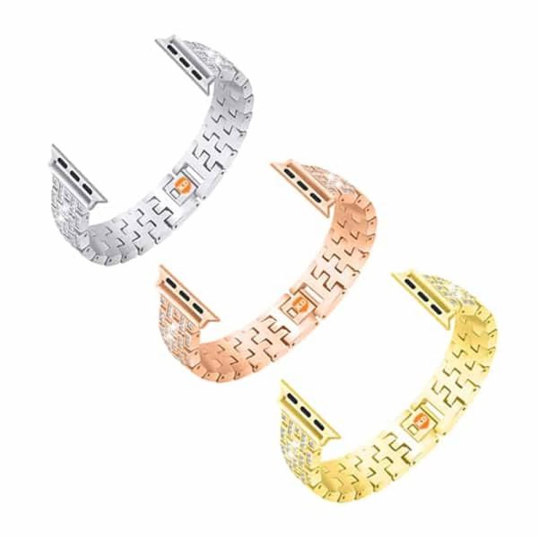 Rhinestone Steel Strap & Tool for 40mm Apple Watch- x3 - Combo