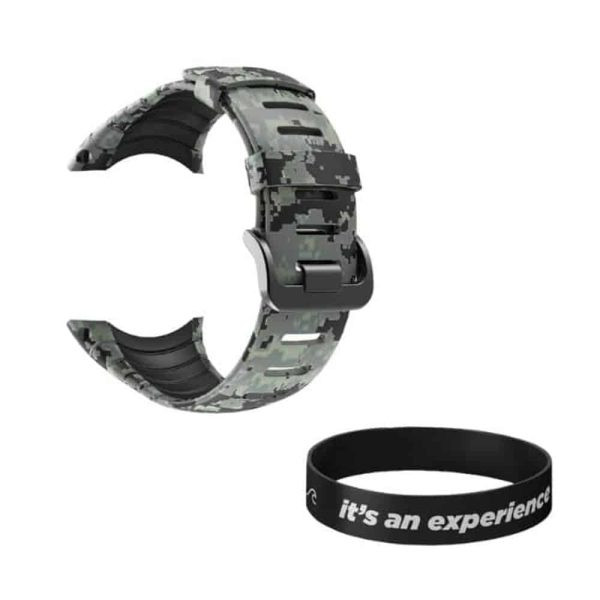 Camo Silicone Strap for Suunto Core + Free Wristband Combo